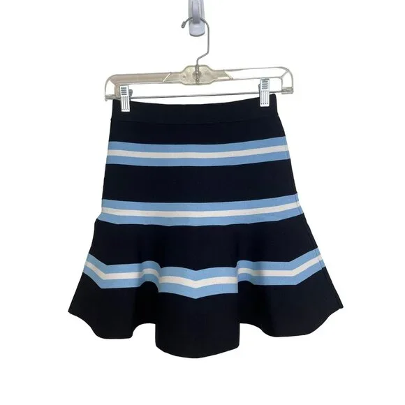 Tanya Taylor Striped Rivka Knit Mini Swing Skirt Size XXS NWT - Picture 4 of 6